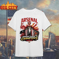 Arsenal Premier League Champions 2025 26 Retro Football Graphic Shirt