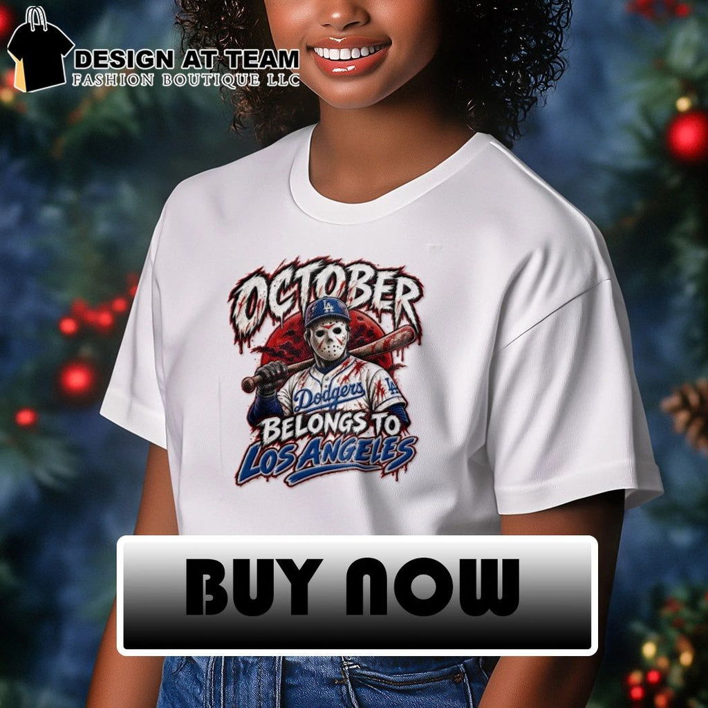 Los Angeles Dodgers Halloween October Belongs to LA Horror Baseball shirt
