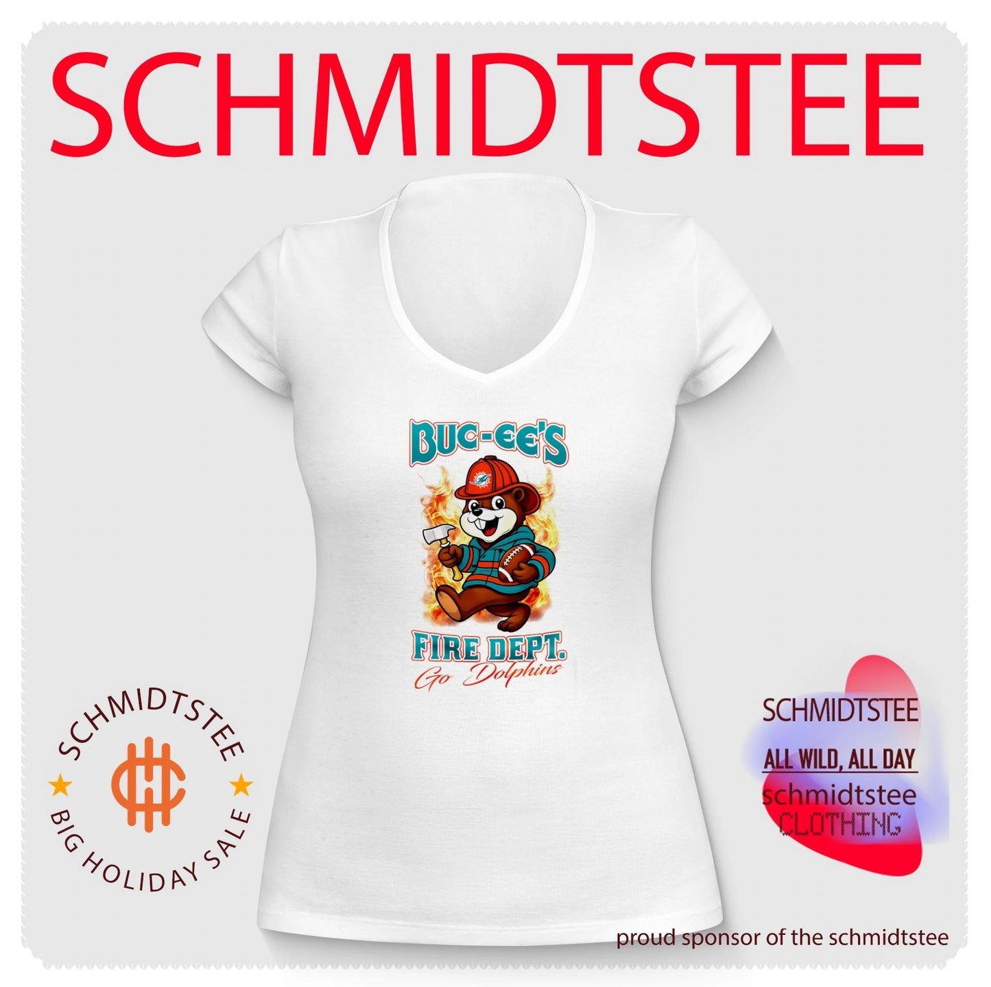 Miami Dolphins Buc-Ee’s Fire Dept go Bears Firefighter Strong shirt