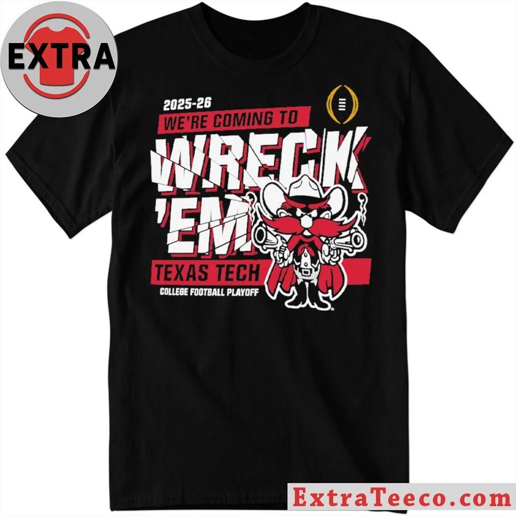 Texas Tech Red Raiders Wreck ‘Em Celebrate 2025 Big 12 Championship and College Football Playoff Bound Shirt