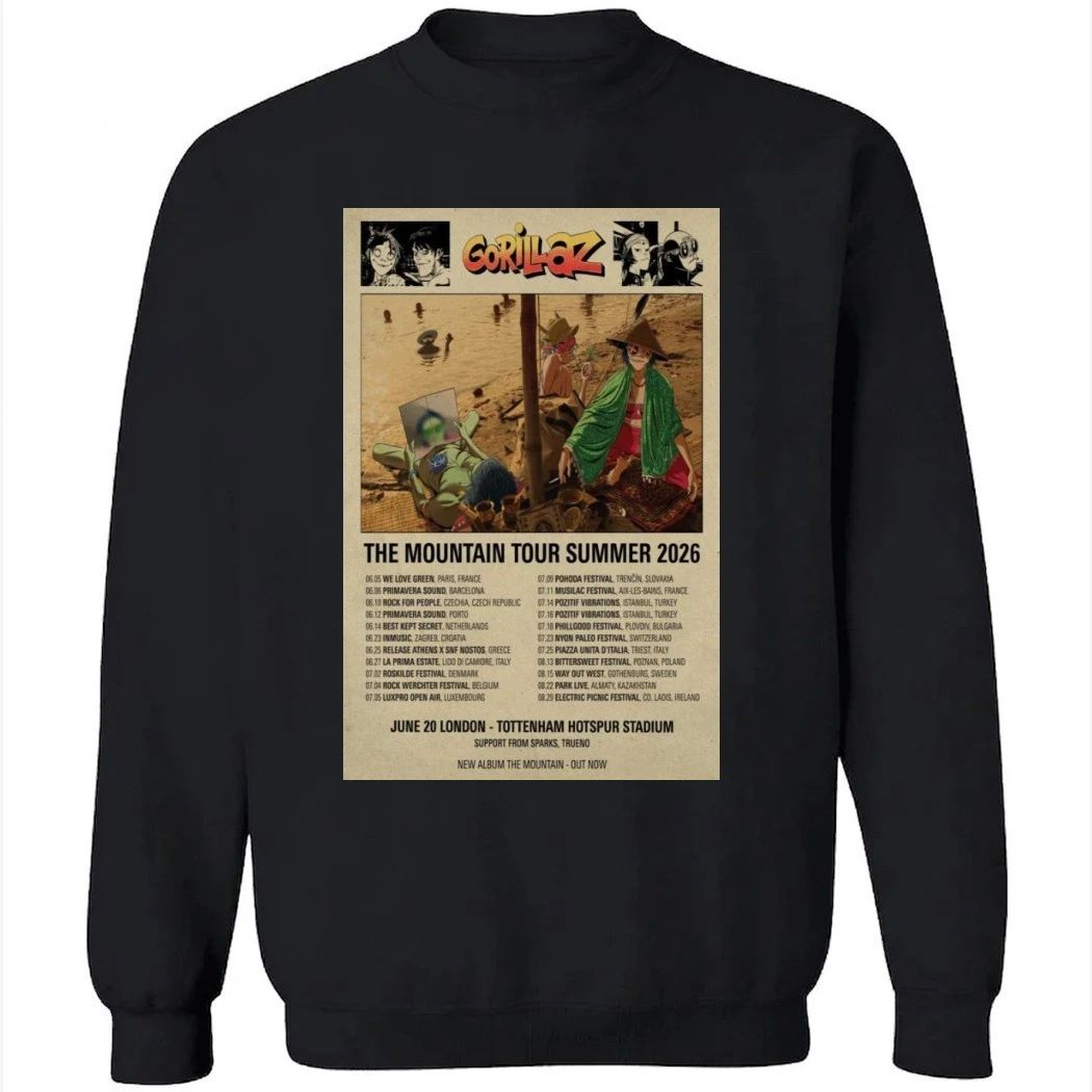 Gorillaz June 05 2026 Paris, France Poster Shirt