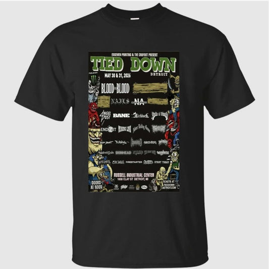 Tied Down Russell Industrial Center, Detroit, MI Poster May 30-31 2026 Shirt