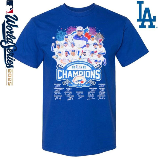 Toronto Blue Jays Baseball 2025 MLB ALCS Champions Signatures T-Shirt