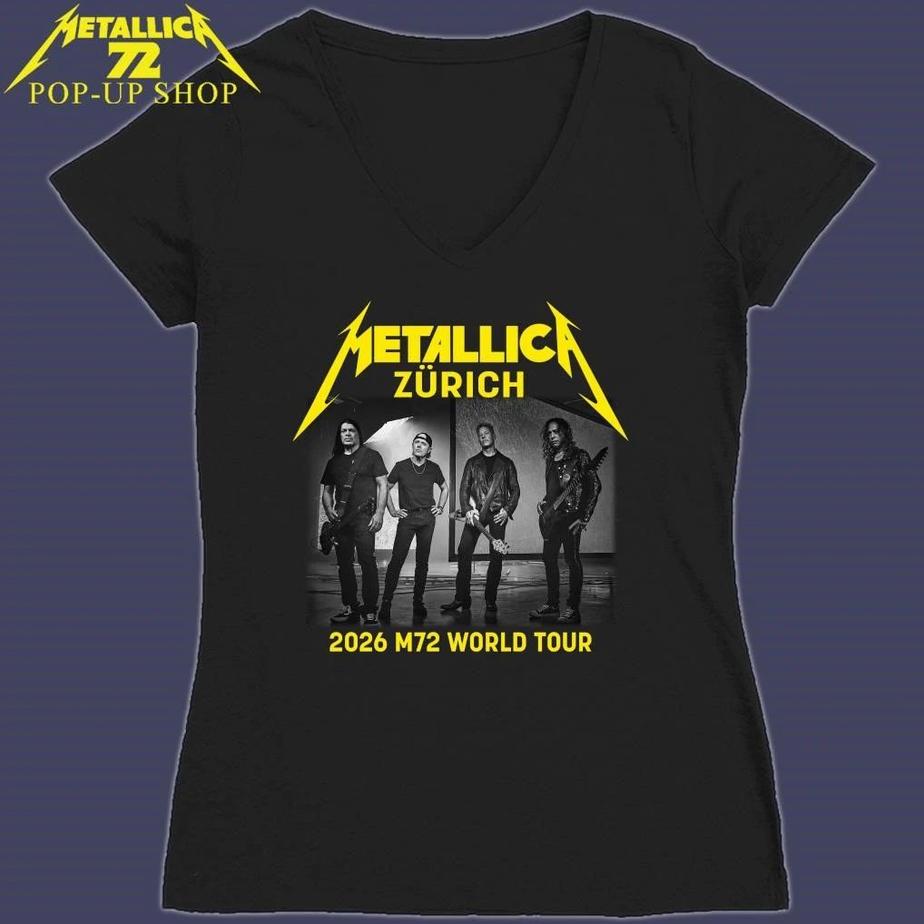 Metallica M72 Zürich, Switzerland 2026 Band Members World Tour T-Shirt