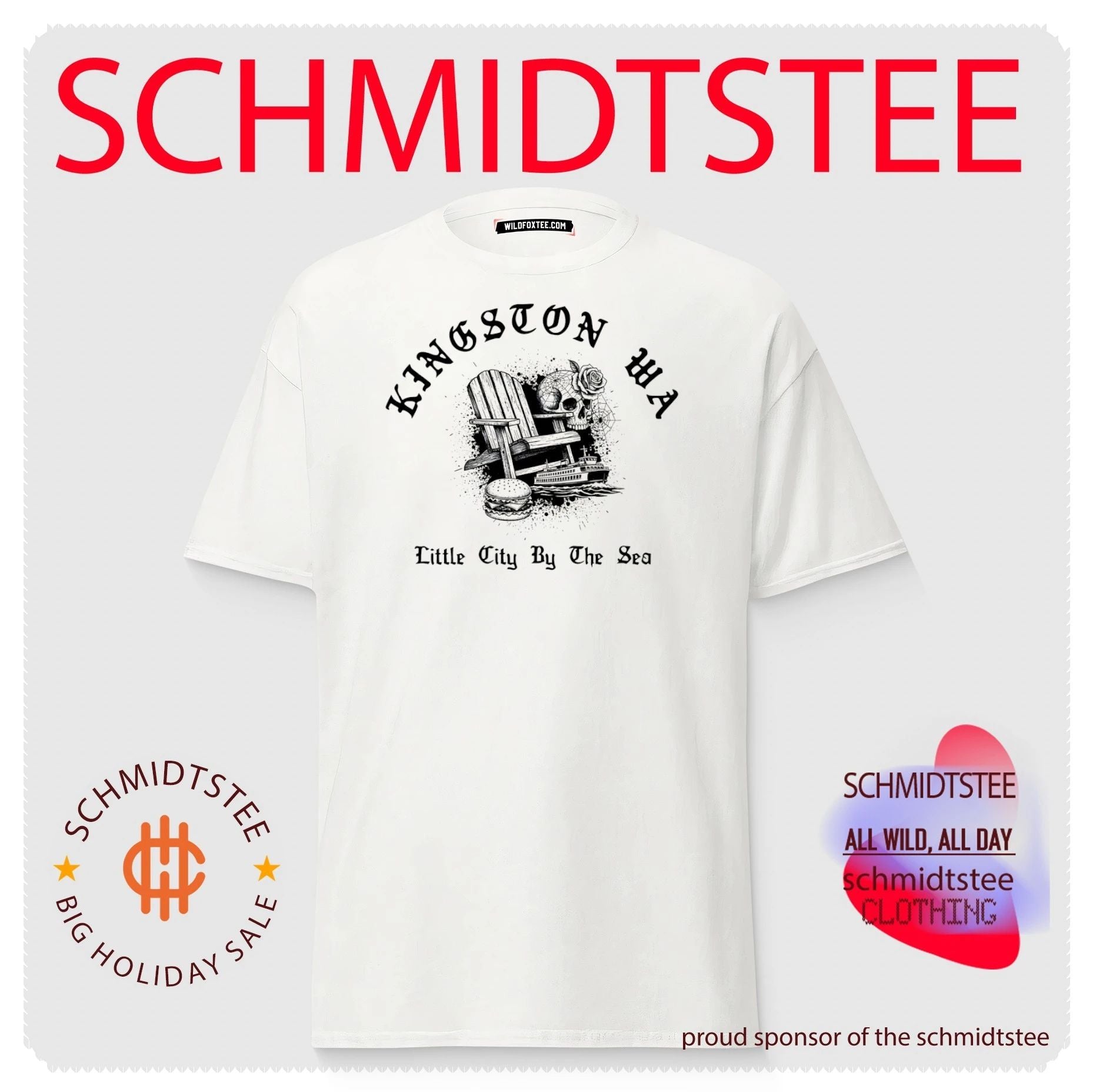 Kingston Wa Little city by the sea doodle shirt