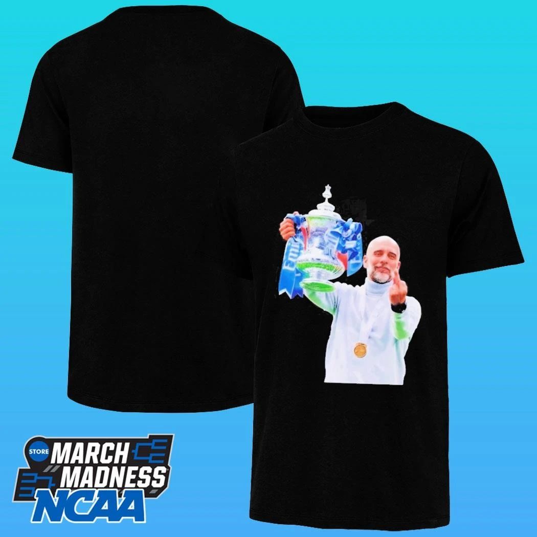 Pep Guardiola 2026 Champions Middle Finger Graphicshirt