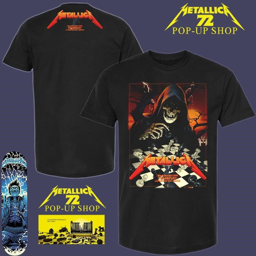 Metallica M72 Frankfurt Pop-Up Shop 2026 Art By Vance Kelly T-Shirt