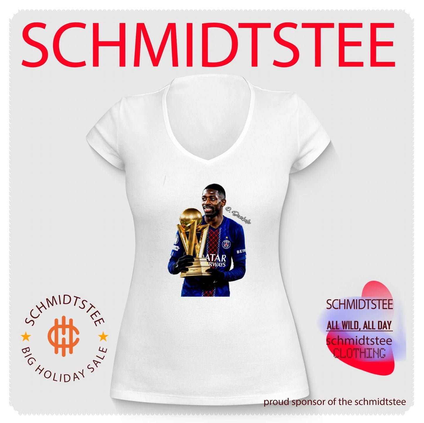 Ousmane Dembele Paris Saint-Germain 2026 Uefa League Champions 14Th Ligue 1 Title trophy shirt