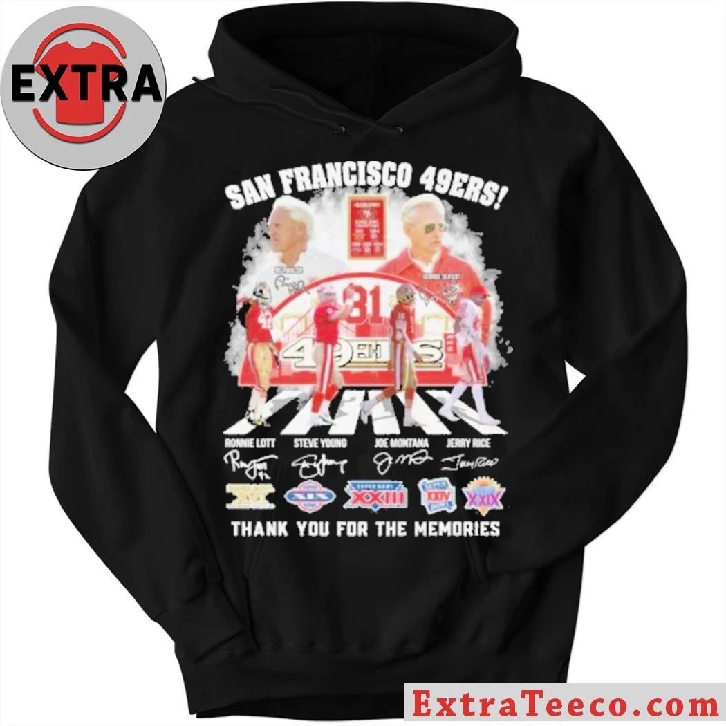 San Francisco 49ers Thank You For The Memories Lott Young Montana Rice T-Shirt