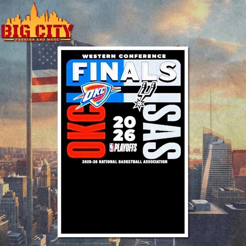 OKC Thunders Vs San Antonio Spurs 2026 NBA Western Conference Finals Playoffs Shirt