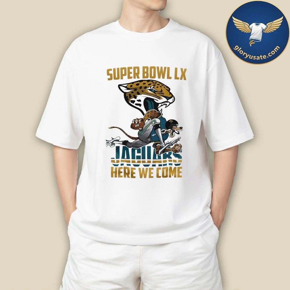 Jacksonville Jaguars NFL 2025 Division Champions Super Bowl LX Mascot Shirt