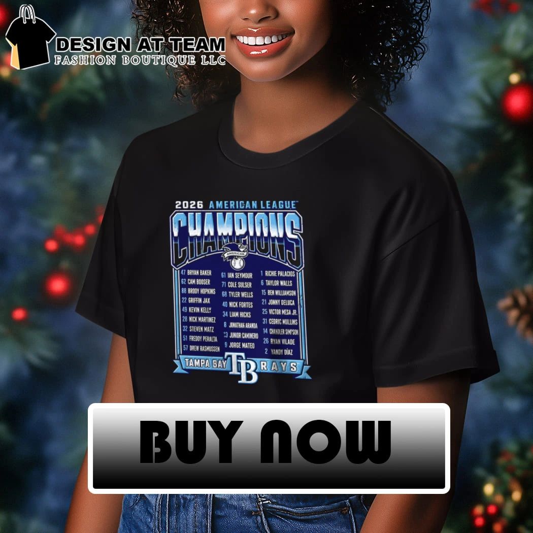 2026 Rays American League Champions Team Roster Typography shirt