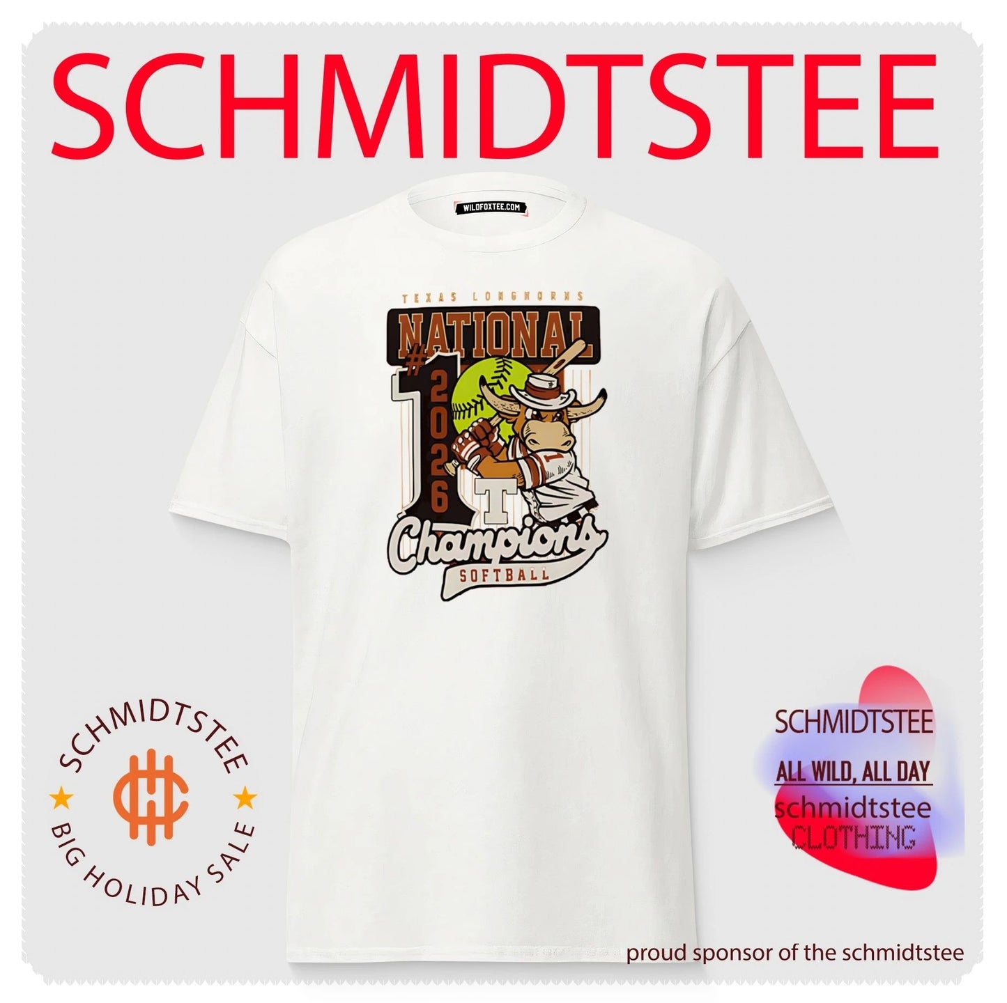 Texas Longhorns 2026 NCAA Women’s Softball College World Series National Champions Mascot Swing shirt
