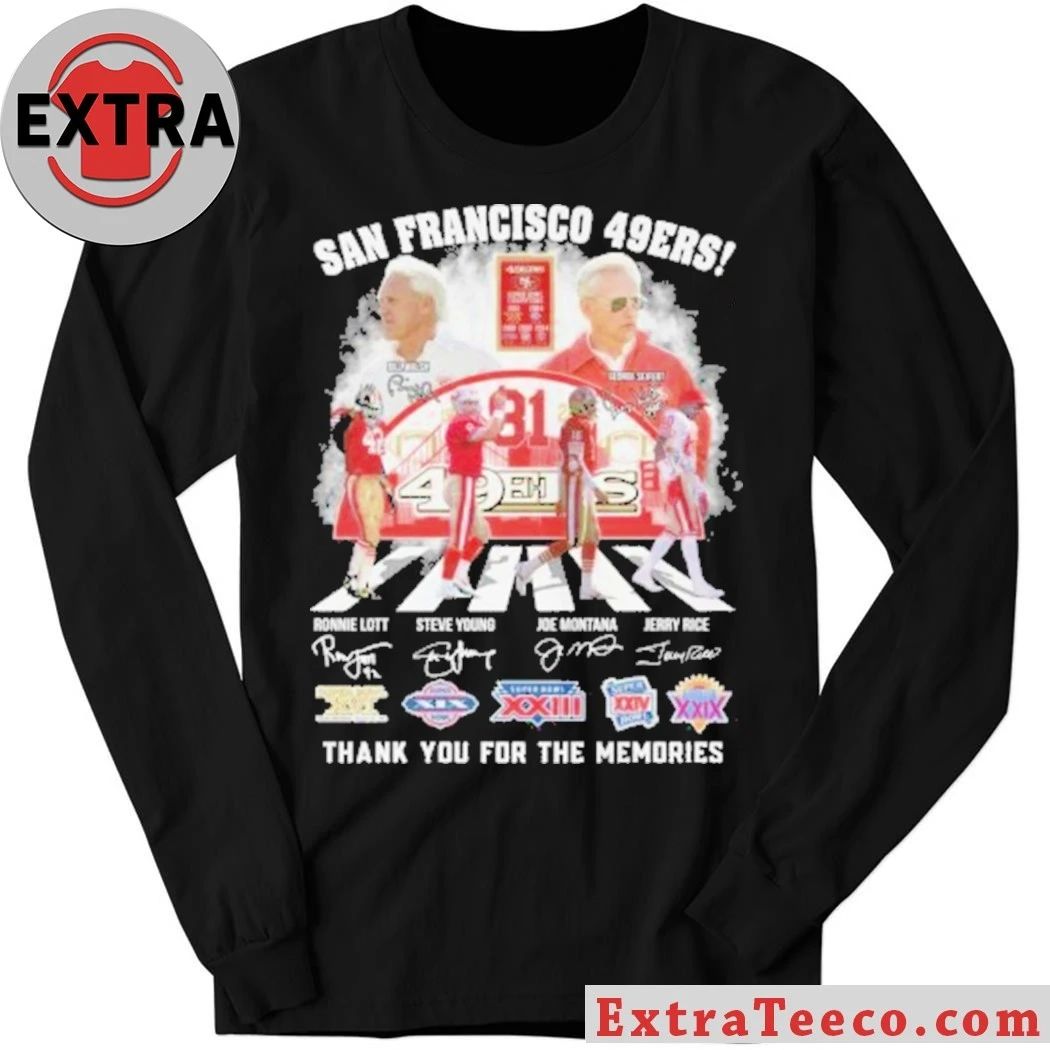 San Francisco 49ers Thank You For The Memories Lott Young Montana Rice T-Shirt