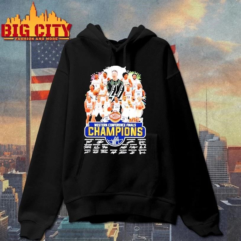 San Antonio Spurs Team Western Conference Champions Signature 2026 Shirt