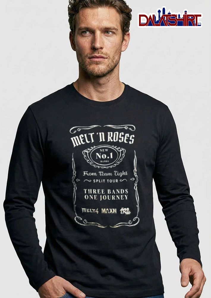 Duhawks Daniel New Melt And Roses Three Bands One Journey vintage whiskey label shirt