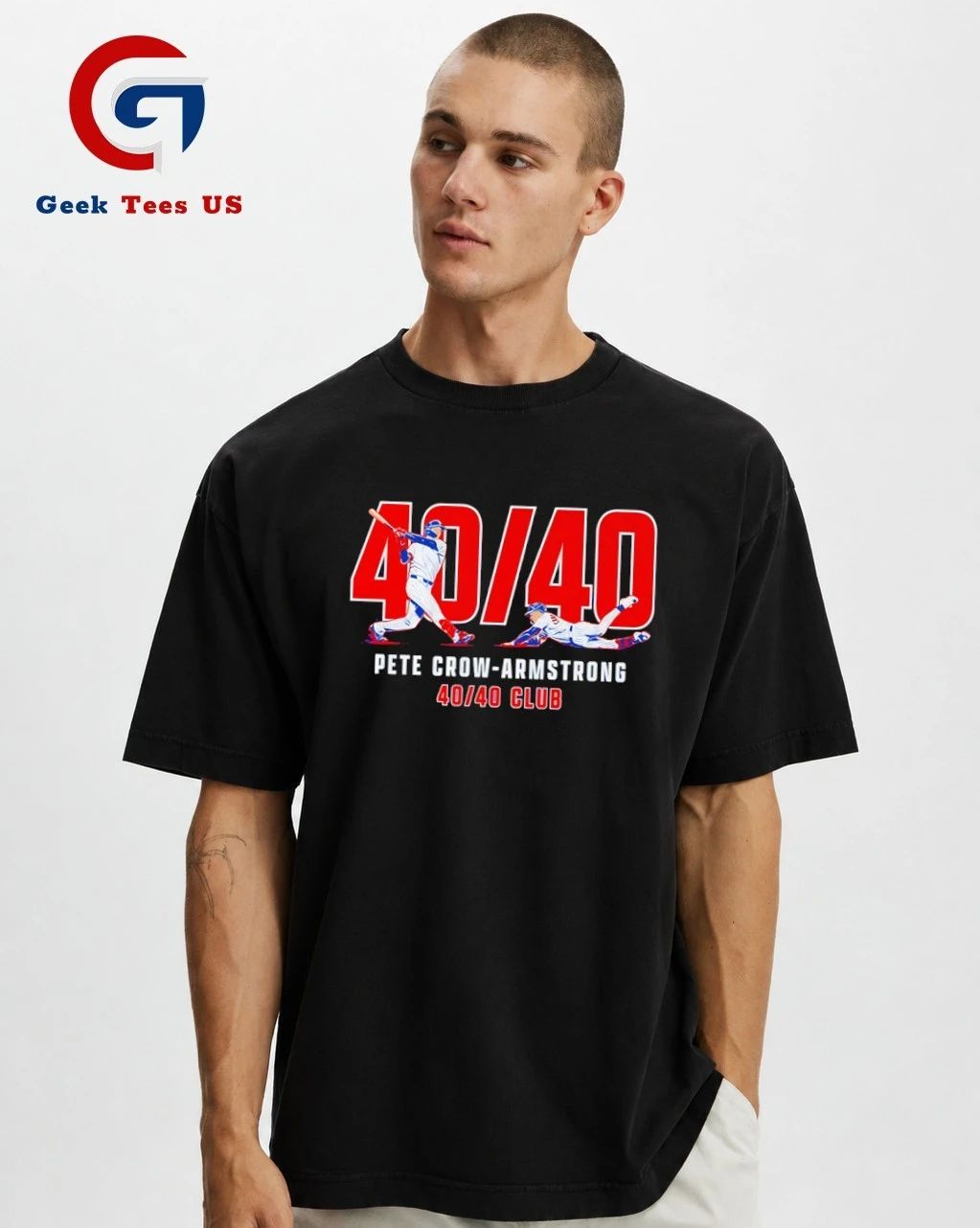 40.40 Pete Crow-Armstrong Chicago Cubs baseball shirt