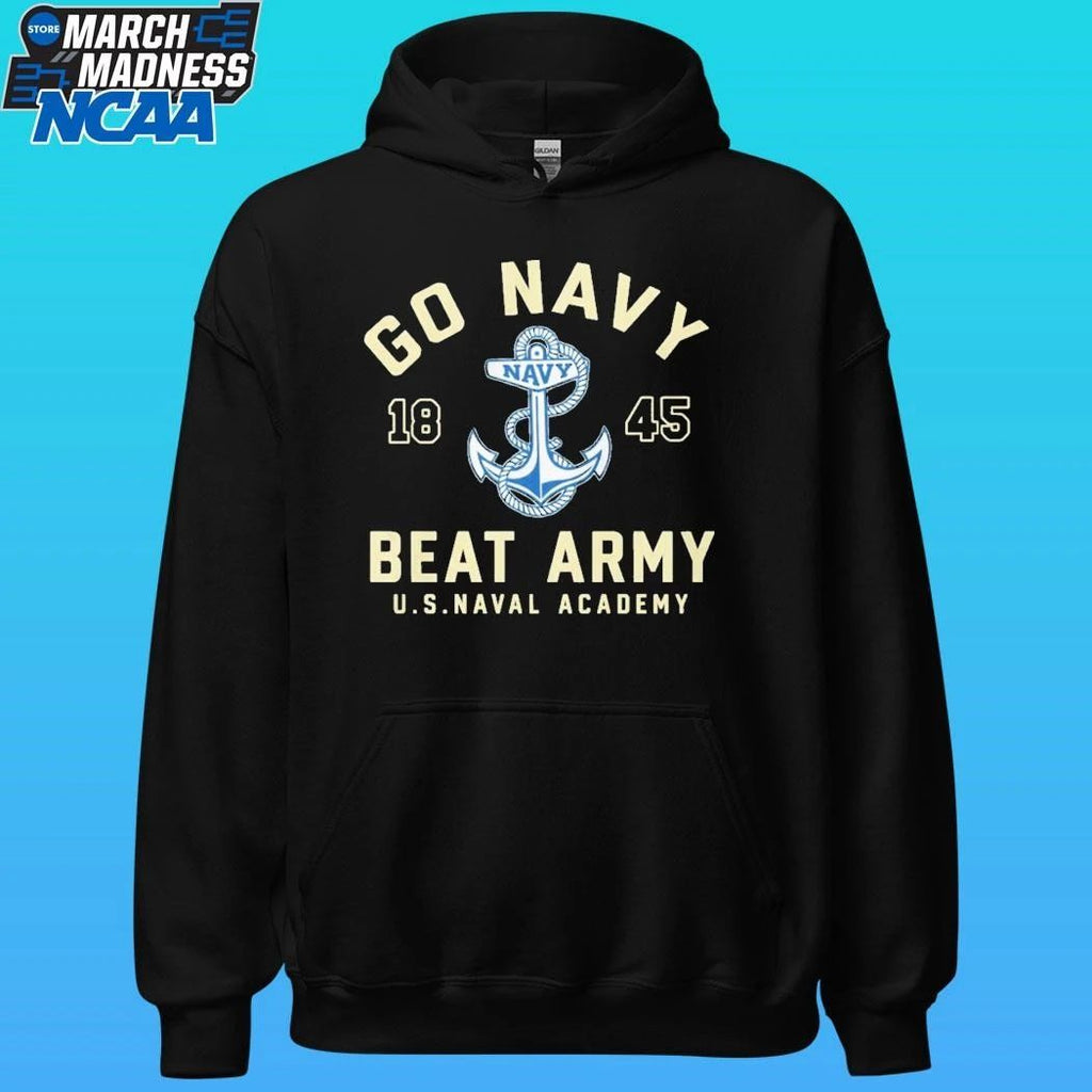 Go Navy Midshipmen Football Go Navy Beat Army 1845 Logo Shirt
