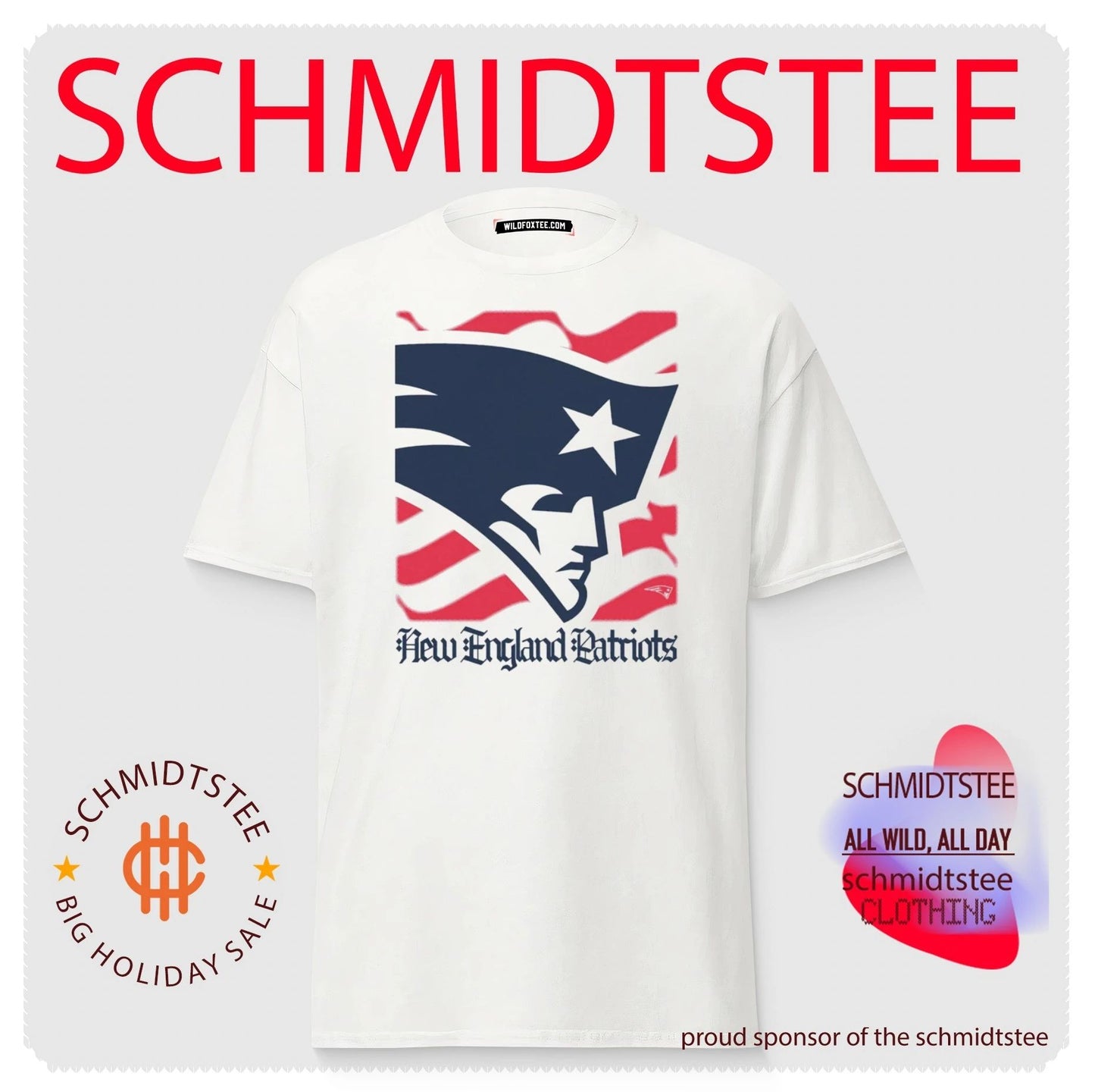New England Patriots American 250th Flag Heritage Wordmark shirt