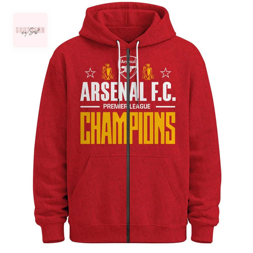 Arsenal F.C. Premier League 2025-26 Champions Full-Zip Hoodie