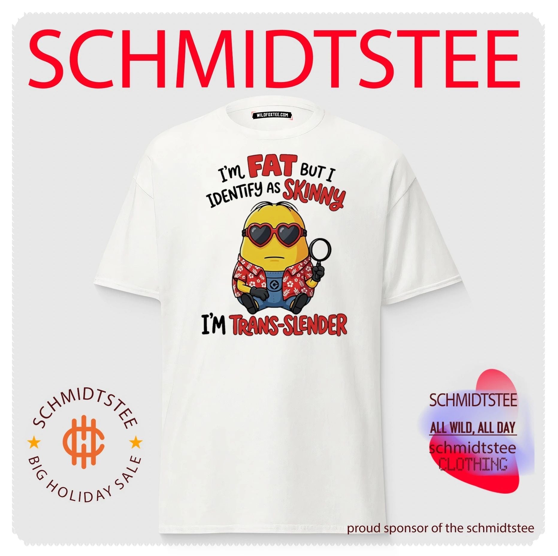 I’m fat but I identify as skinny funny Minion shirt