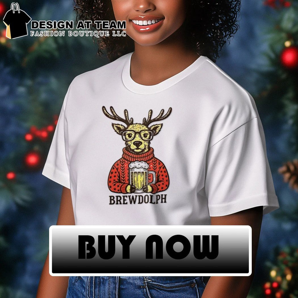 Brewdolph Christmas Beer Reindeer Meme shirt