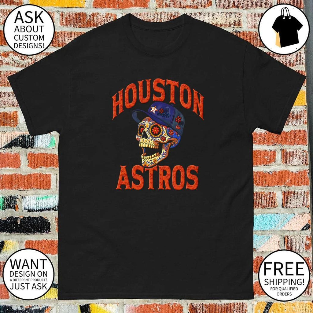 Houston Astros Sugar Skull Floral Baseball shirt