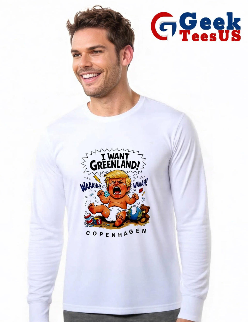 Donald Trump I Want Greenland Copenhagen Baby shirt