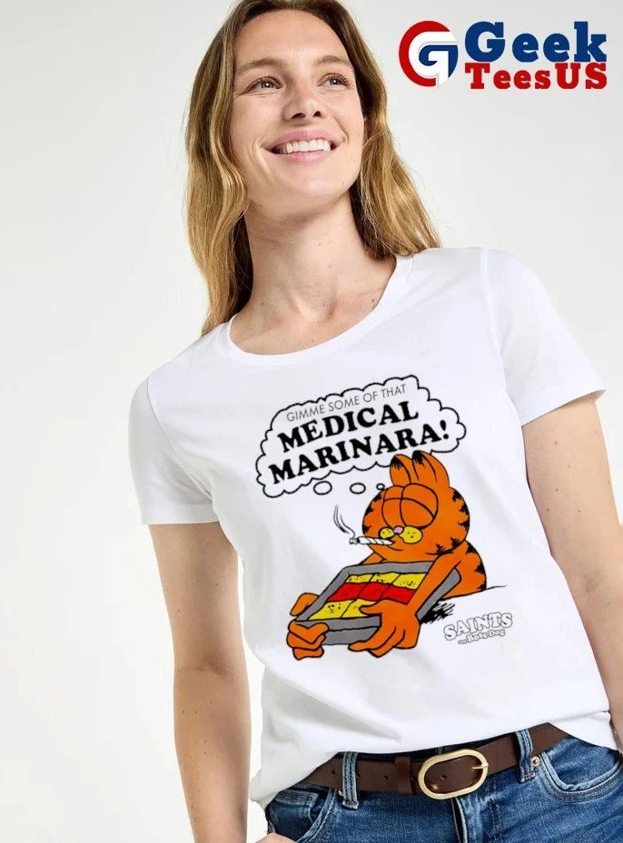 Cat Gimme Some of That Medical Marinara Saints and Boss Dog shirt
