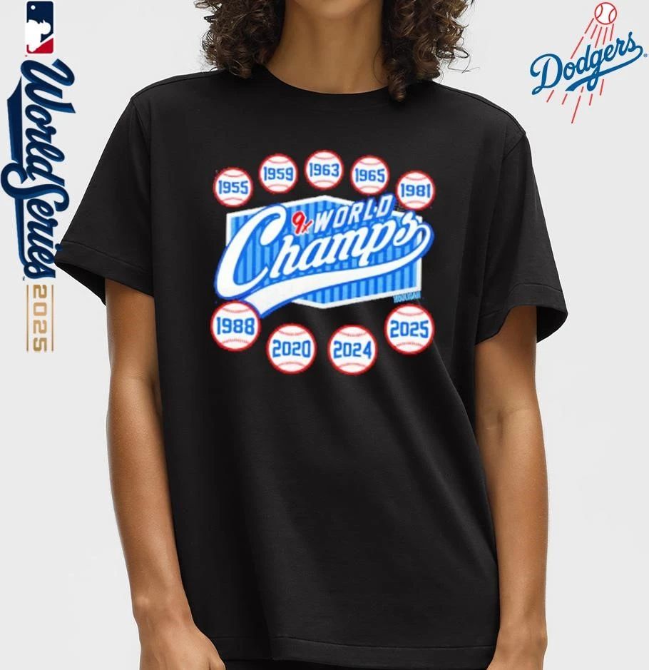 Los Angeles Dodgers 9x World Champs T-Shirt