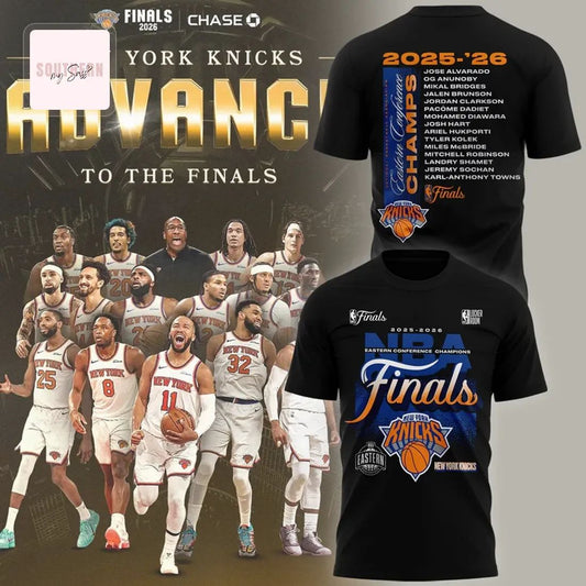 New York Knicks NBA Finals 2025-2026 Eastern Conference Champions 3D T-Shirt