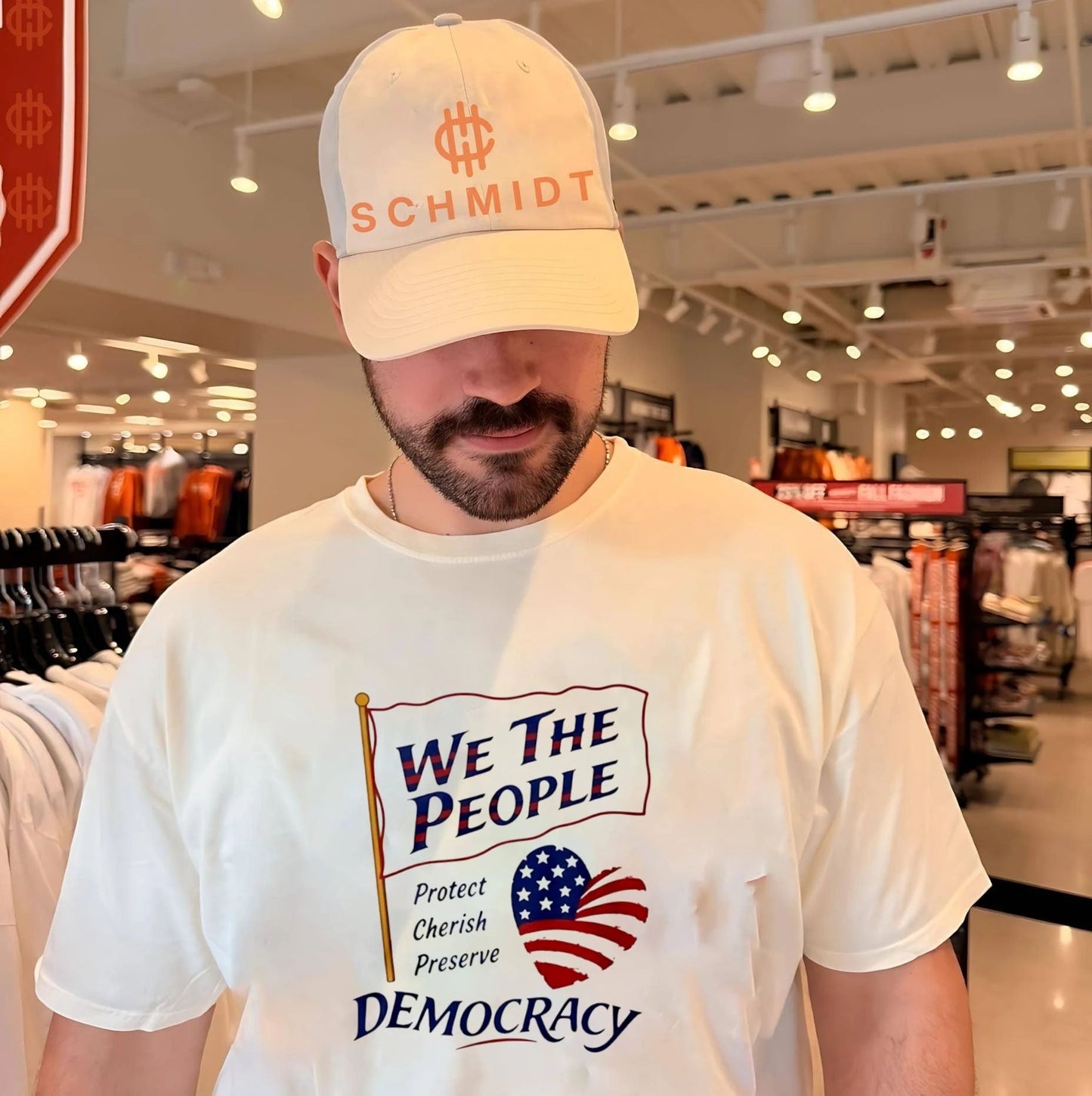 We the People Protect Cherish Preserve Democracy American Heart Shirt