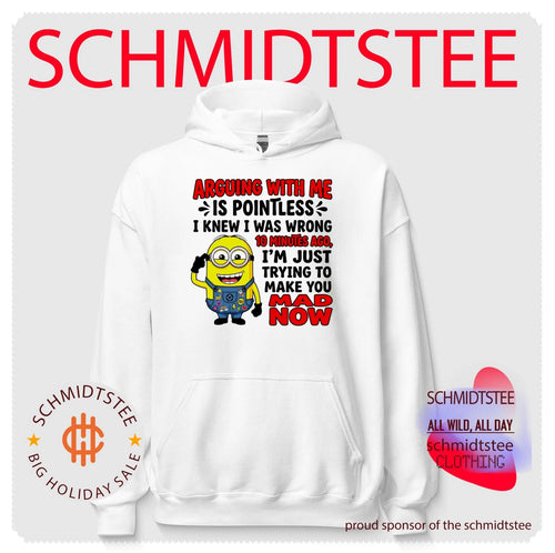 Arguing with me is pointless I knew I was wrong 10 minutes ago Minion shirt