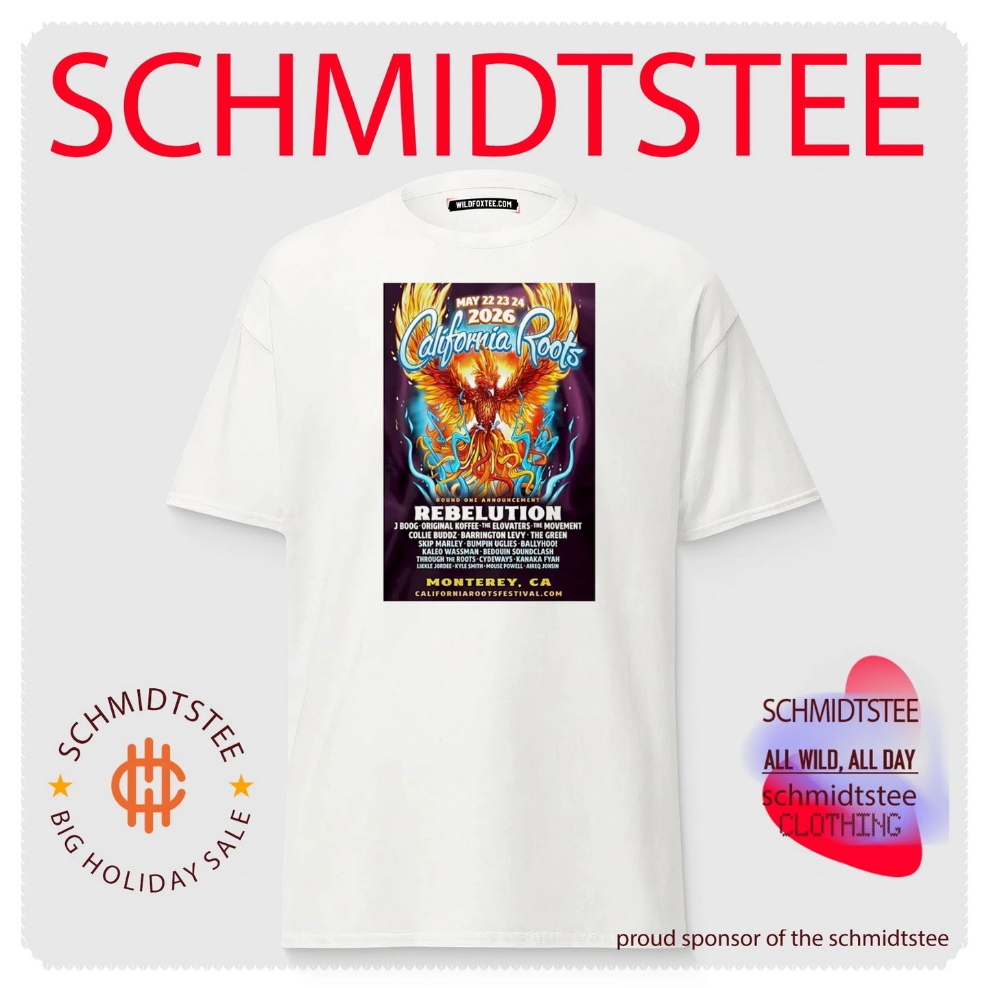 California Roots Monterey Ca May 22 24 2026 Tour shirt