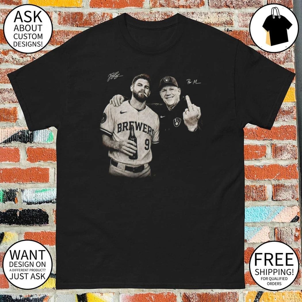 Jake Bauers Pat Murphy Milwaukee Brewers Baseball middle finger shirt
