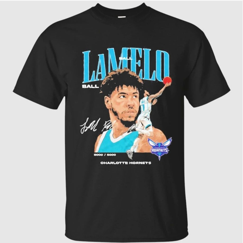 LaMelo Ball Charlotte Hornets Signature Vintage Basketball Shirt