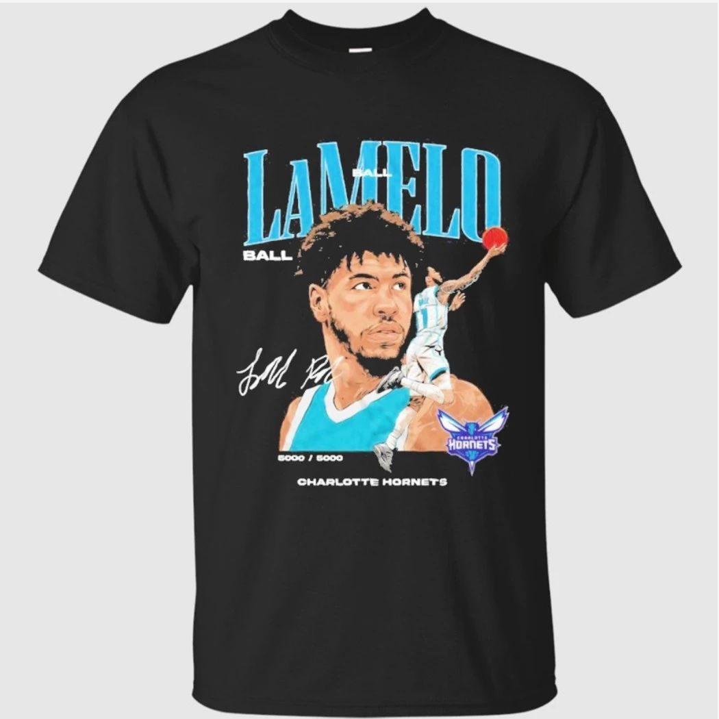 LaMelo Ball Charlotte Hornets Signature Vintage Basketball Shirt