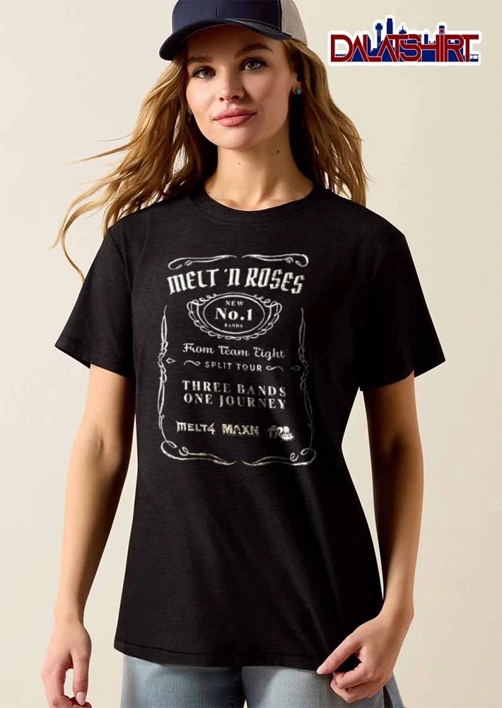 Duhawks Daniel New Melt And Roses Three Bands One Journey vintage whiskey label shirt
