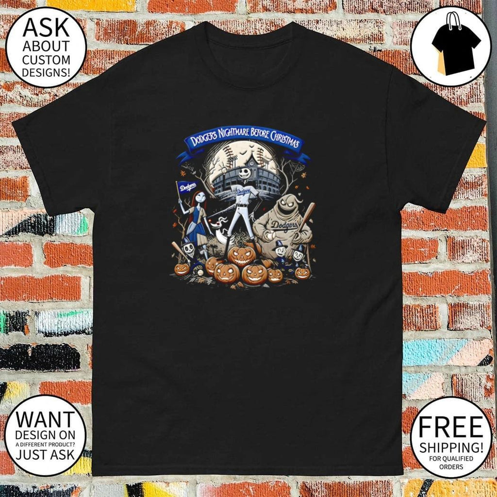 Dodgers Nightmare Before Christmas Retro Fan Tribute Halloween shirt