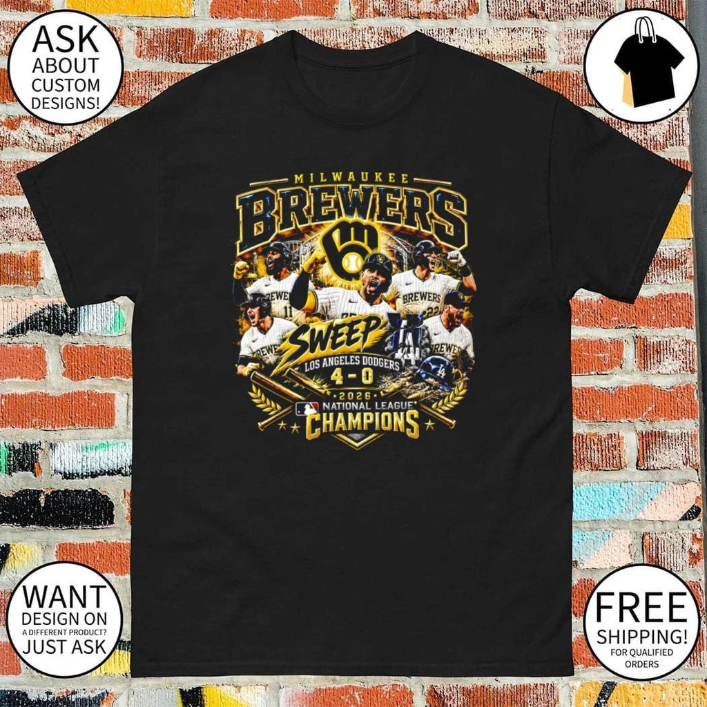 Milwaukee Brewers Sweep Dodgers 2026 NL Champions NLCS 4-0 Baseball shirt