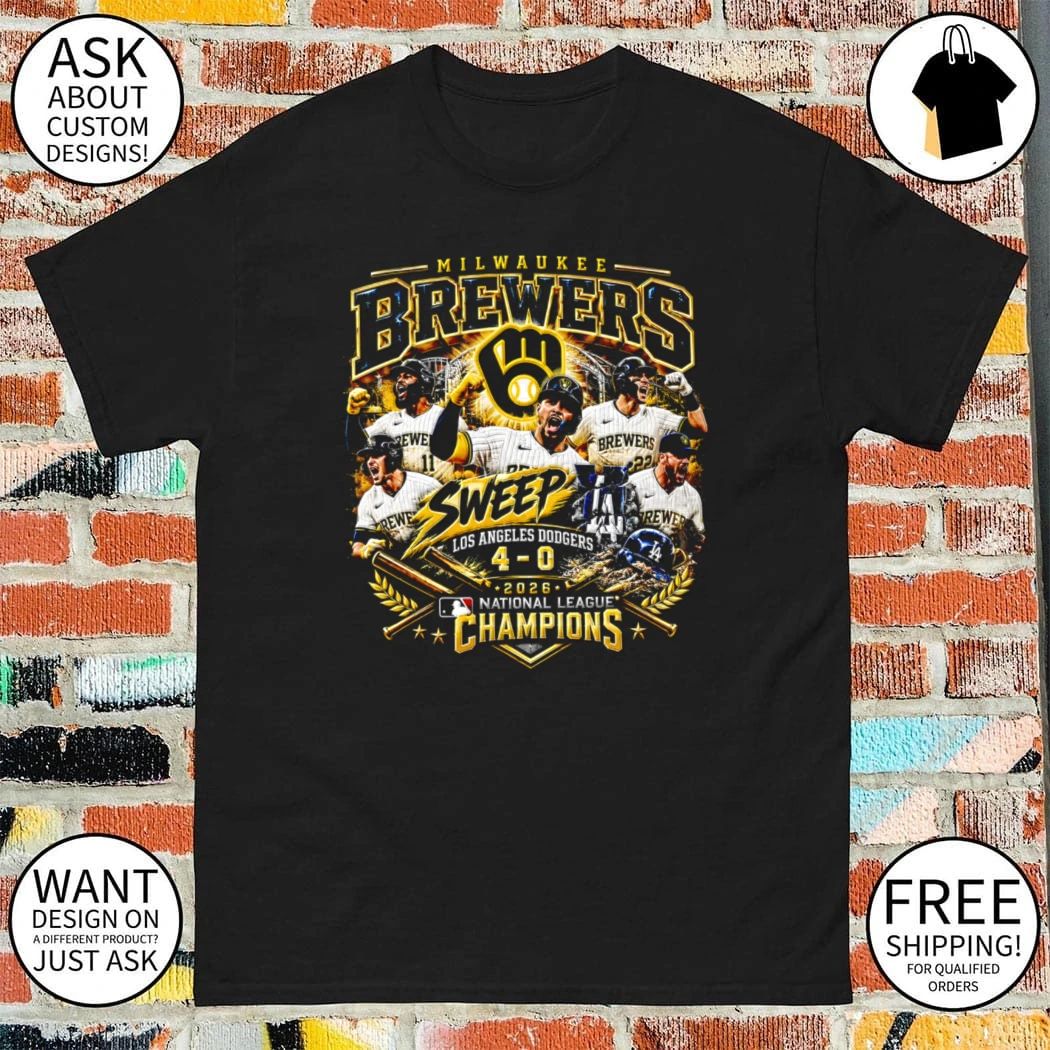 Milwaukee Brewers Sweep Dodgers 2026 NL Champions NLCS 4-0 Baseball shirt