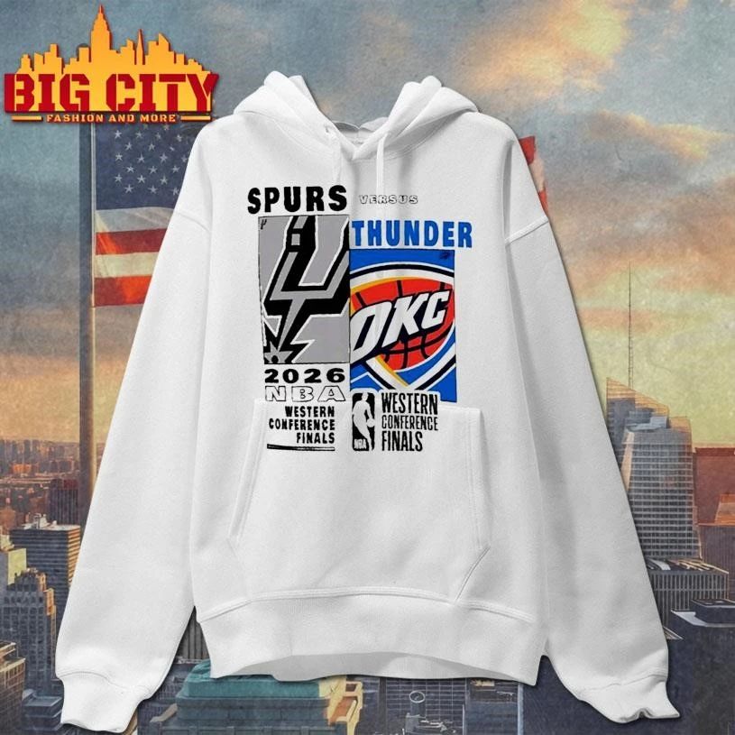 San Antonio Spurs Vs OKC Thunder 2026 NBA Western Conference Finals Matchup Fragments shirt