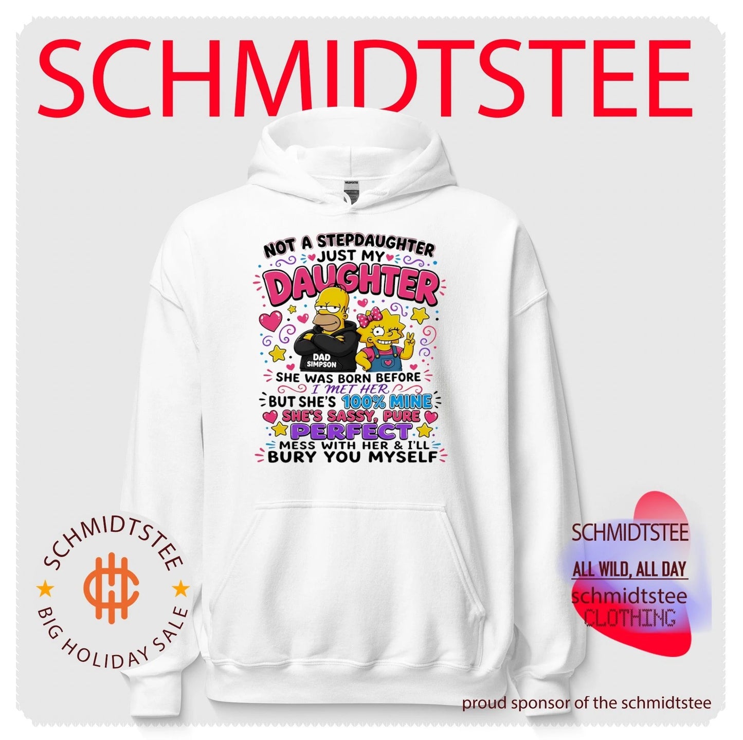 Not a stepdaughter just my daughter Simpson Family graphic shirt