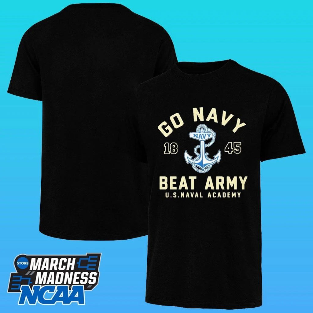Go Navy Midshipmen Football Go Navy Beat Army 1845 Logo Shirt
