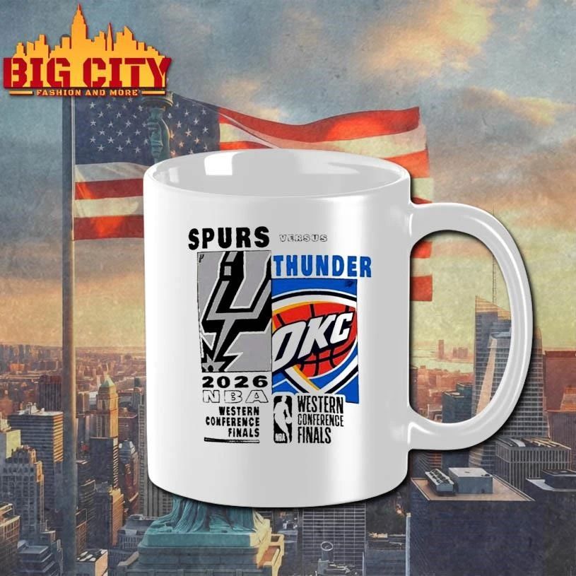 San Antonio Spurs Vs OKC Thunder 2026 NBA Western Conference Finals Matchup Fragments shirt