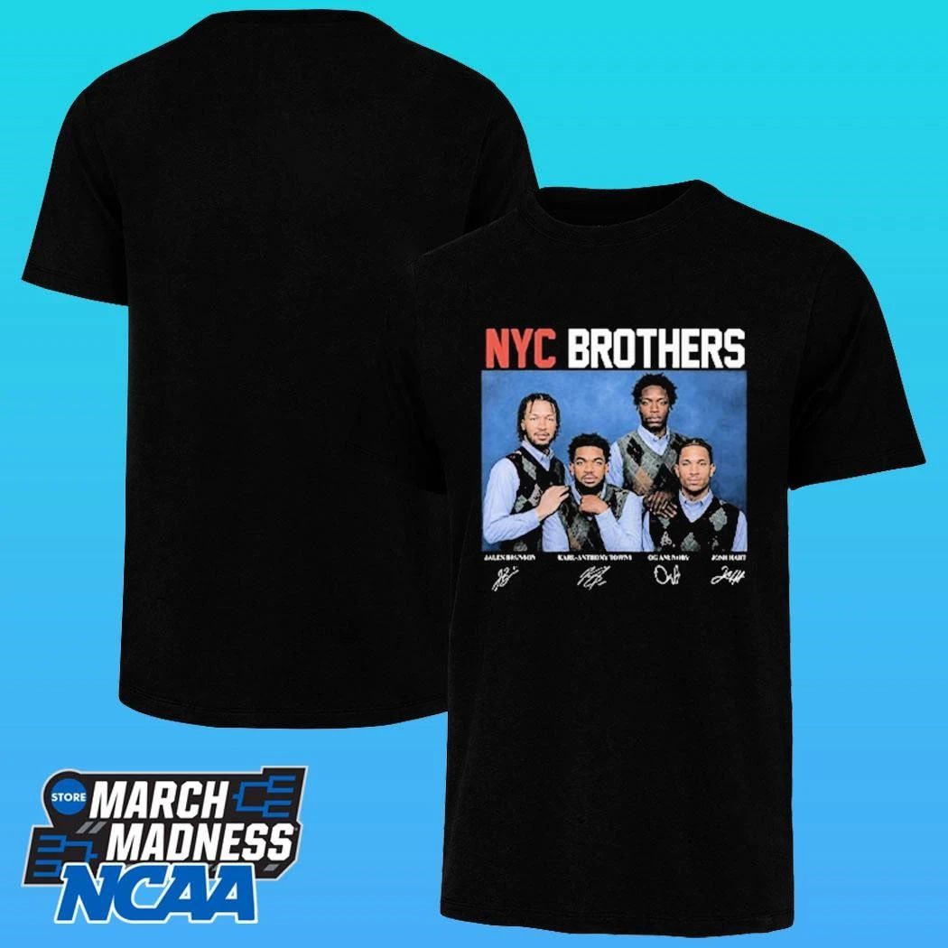 Jalen Brunson Karl-anthony Towns Og Anunoby Josh Hart Nyc Brothers Shirt