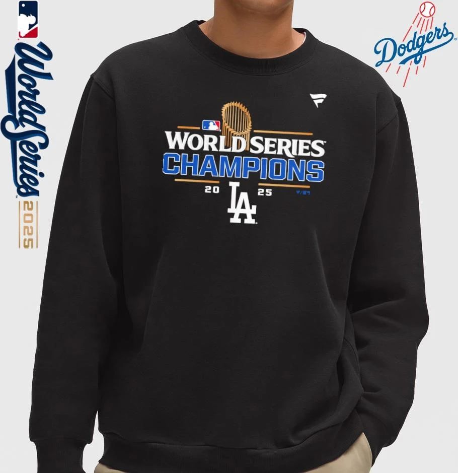 Los Angeles Dodgers 2025 MLB World Series Champions Locker Room T-Shirt