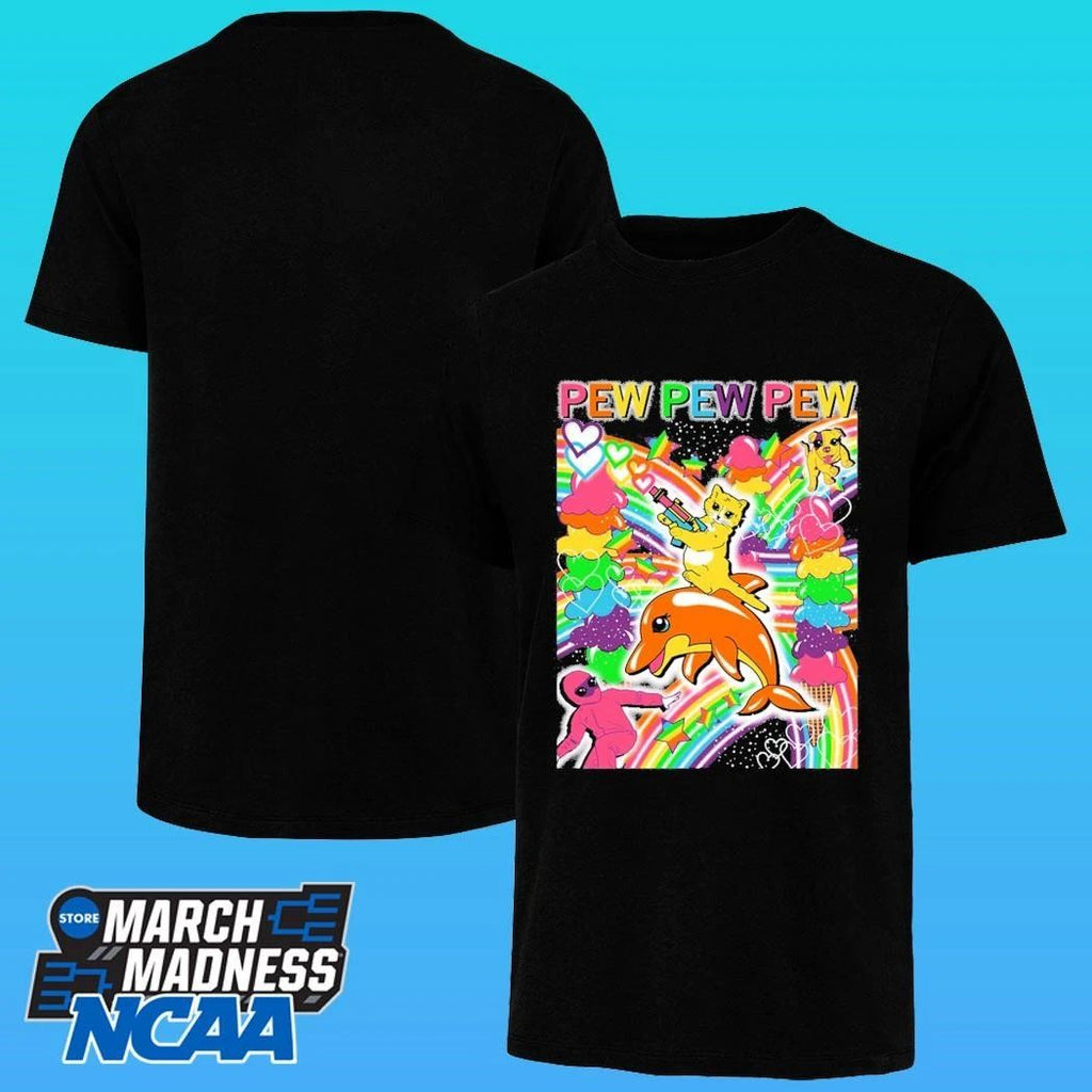 Pew Pew Pew Full Color Charcoal Shirt