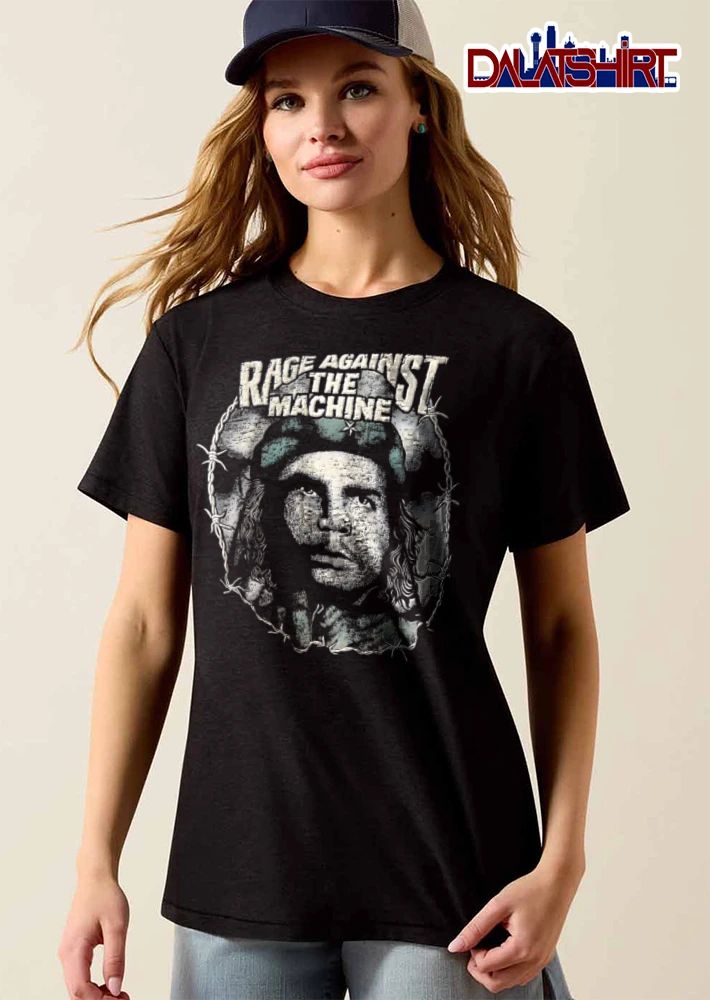 Rage Against The Machine Che Guevara portrait barbed wire shirt
