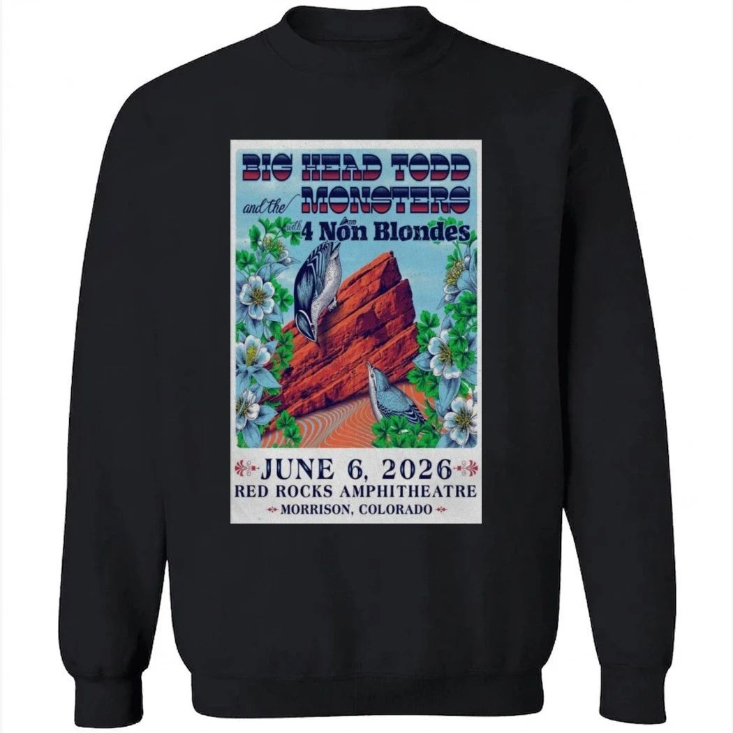 Big Head Todd and the Monsters Poster 2026 Event Red Rocks Shirt